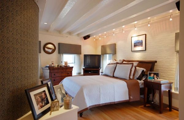 Track Lighting in Bedroom Accent Walls