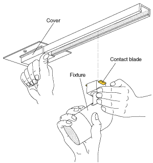 Switch the track lighting on