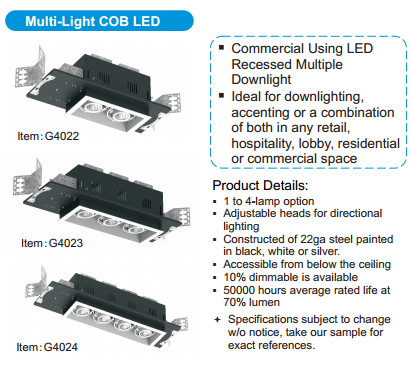 multiple downlight