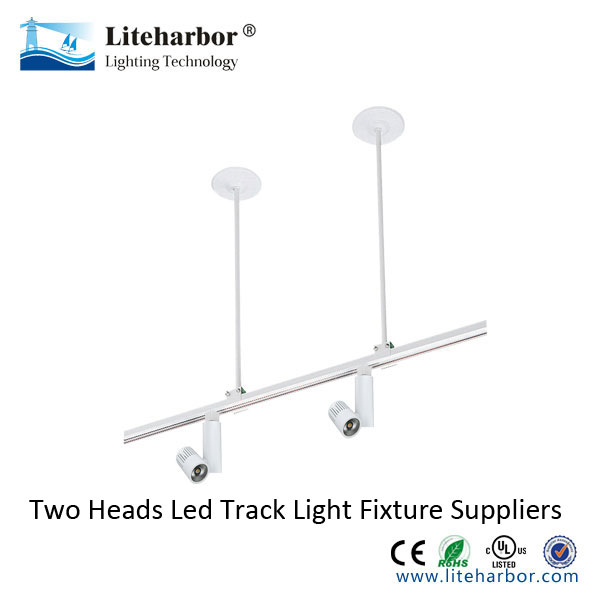 Pendant mounted track lighting