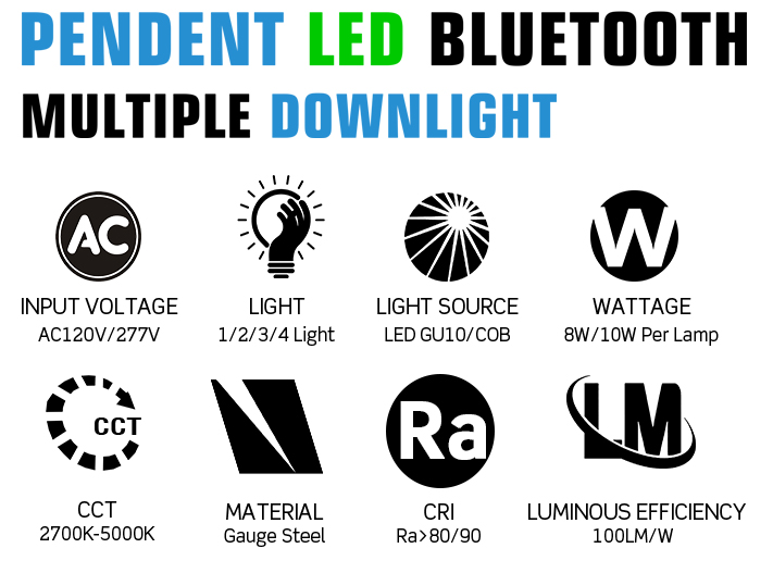 Liteharbor Lighting Pendant LED Multiple Downlight