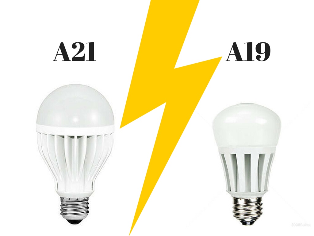 A21 vs A19 LED Light Bulbs
