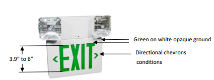 Exit Sign Dimensions