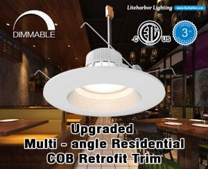 Upgraded Multi - angle Residential COB Retrofit Trim