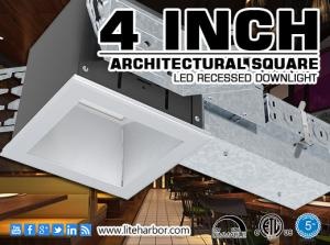 4 INCH ARCHITECTURAL SQUARE LED RECESSED DOWNLIGHT
