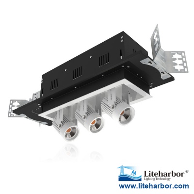 3-Lamp Retractable Multiple Recessed Downlight