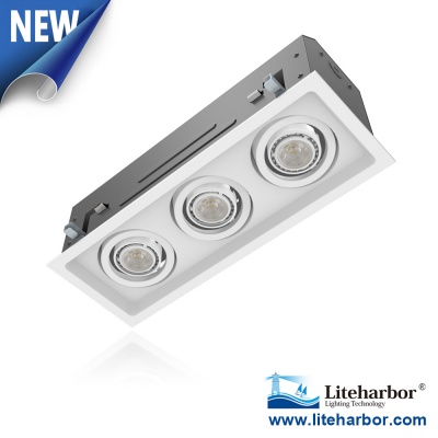 Residential 3-Lamp New Construction or Remodel Mini Multiple GU10 LED Downlight