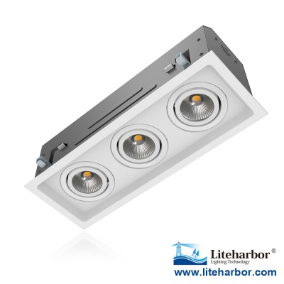 Residential 3-Lamp New Construction or Remodel Mini Multiple COB LED Downlight