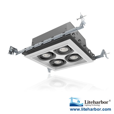 Square 4-Lamp Residential New Construction Multiple Recessed Light