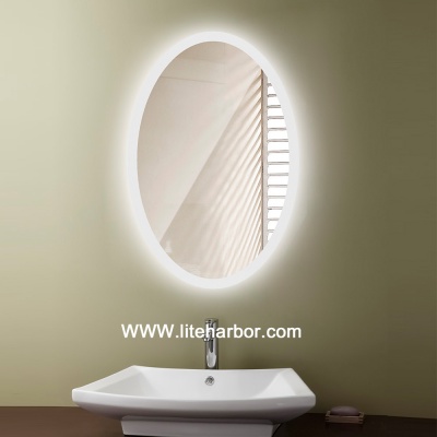 Bathroom LED Ellipse Lighted Mirror