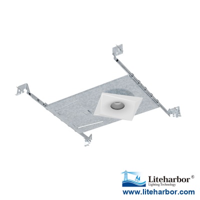 3 Inch New Construction Square Recessed LED Retrofit Trim