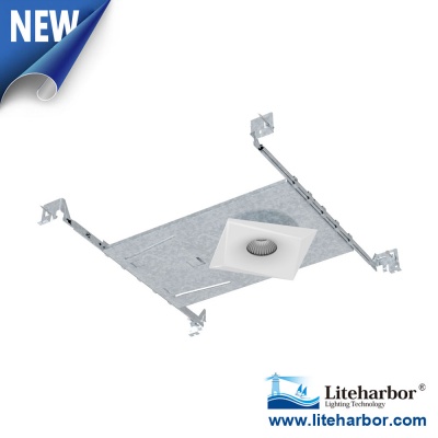 3 Inch New Construction Square Recessed LED Retrofit Trim