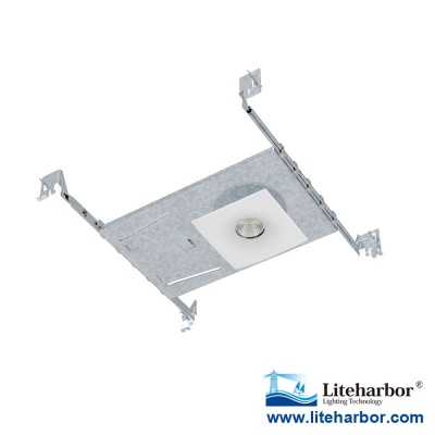 4 Inch Square New Construction LED Retrofit Trim