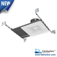 4" New Construction Adjustable Square Commercial Trimmed or Trimless LED Recessed Downlight
