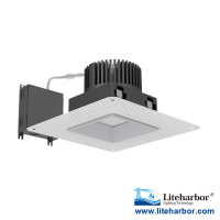 4" Remodel Adjustable Commercial Trimmed or Trimless LED Recessed Downlight