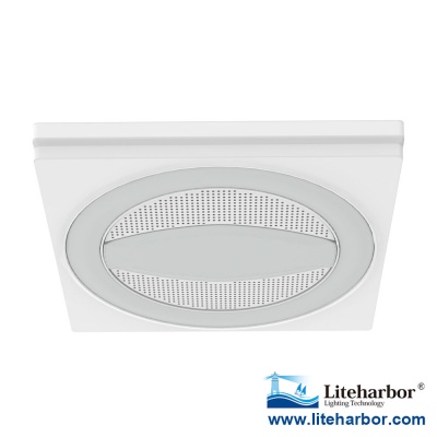 Liteharbor Factory 16 Inch  Square Ceiling Led Wireless Speaker Light