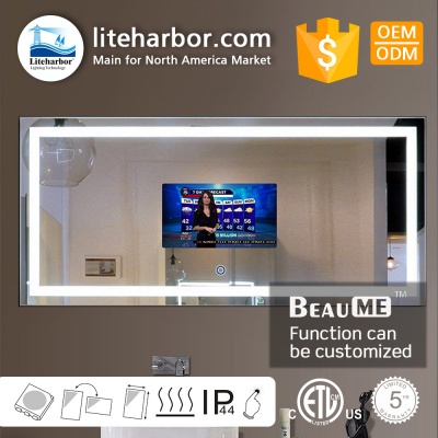 Liteharbor High End Customized Size Smart Touch Control bathroom tv mirror Factory