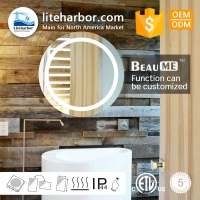 Liteharbor Customized Size Round LED Bathroom Mirror Light