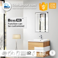 Liteharbor Framed/Framless Customized Fog Resistant Bathroom Illuminated Mirror