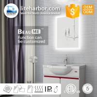Liteharbor Frameless Fog Resistant Bathroom Illuminated Mirror