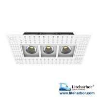 Pressable Trimless Miniature LED Recessed Multiple Downlight with 3 Heads