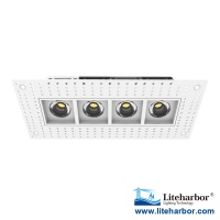 Pressable Trimless Miniature LED Recessed Multiple Downlight with 4 Heads