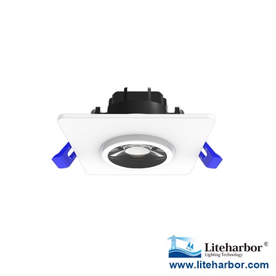 Liteharbor 3 Inch Square Shape LED Eyeball Downlight
