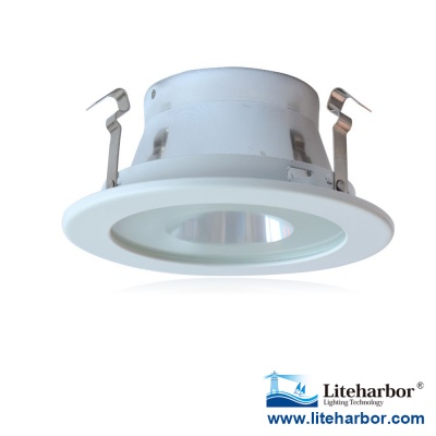 4 Inch Low Volt. Shower White Reflector Trim