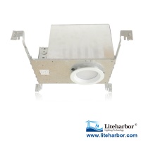 Line Voltage 4 Inch New Construction with Panel Light Trim IC Airtight Housing 