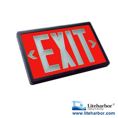 Lighted exit signs tritium self-illuminating no power