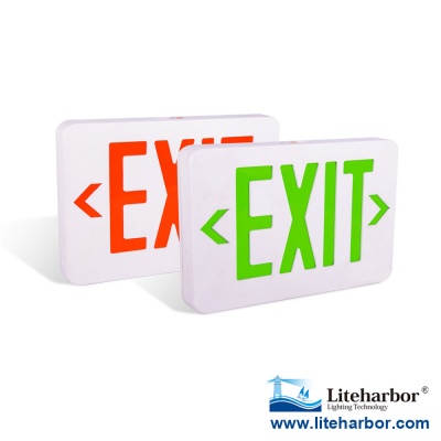 Emergency exit only sign led abs housing single faces green lettter