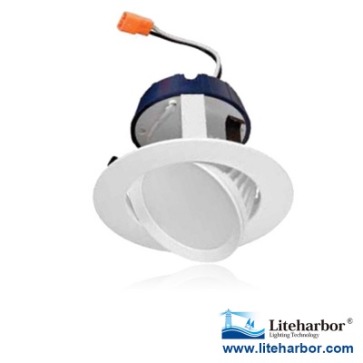 4" Recessed LED Downlight Retrofit Kit - Gimbal Style - 9 Watt - 2700K