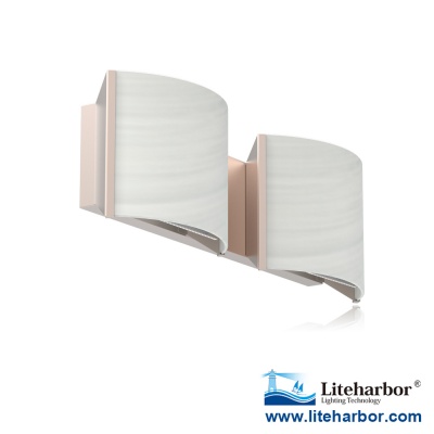 Satin Nickel Wall Sconce Light 2 Lights