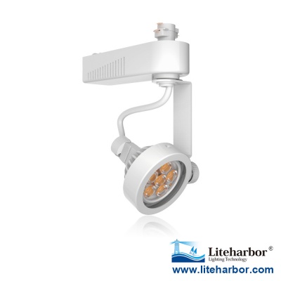Low voltage track lighting gimbal designed