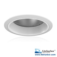 6 Inch Horizontal Reflector with Baffle and White Ring