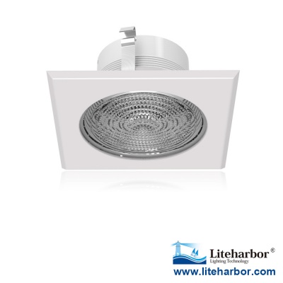 4 Inch Shower Baffle Trim with Fresnel Lens