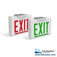 led exit signs steel housing double faces